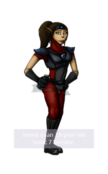 Jenna as an 18 year old Sonic 7 heroine.